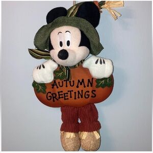 Mickey Mouse Autumn Greetings Plush Decor 14”